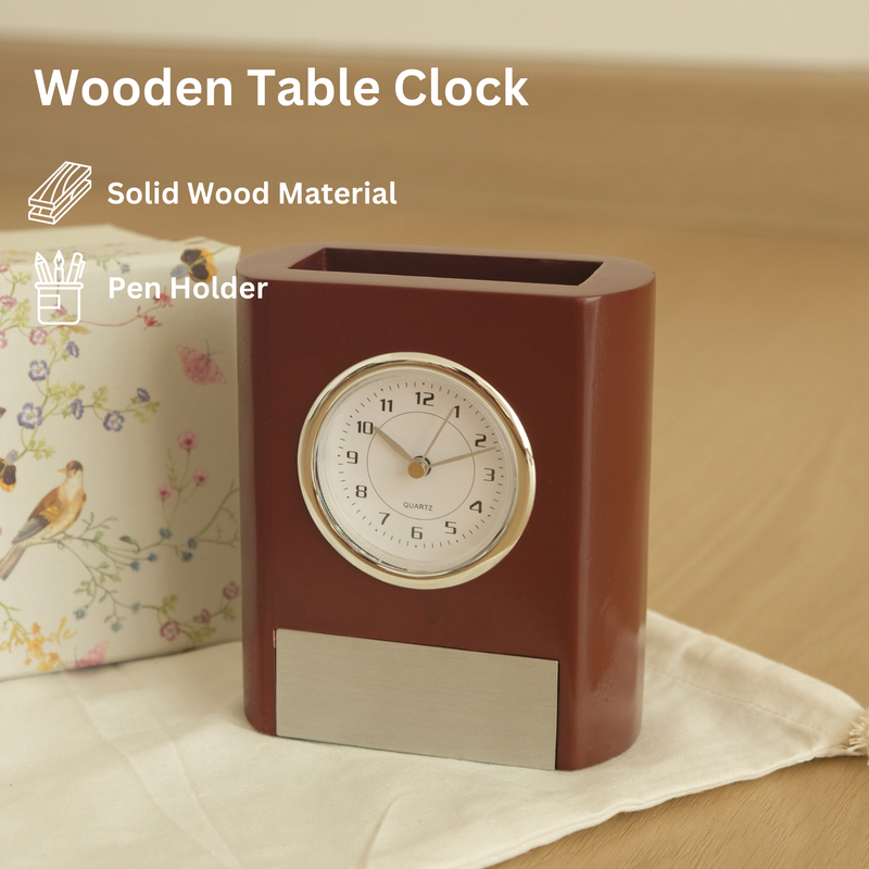 Wooden Table Clock