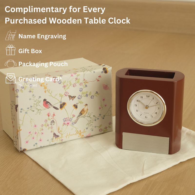 Wooden Table Clock
