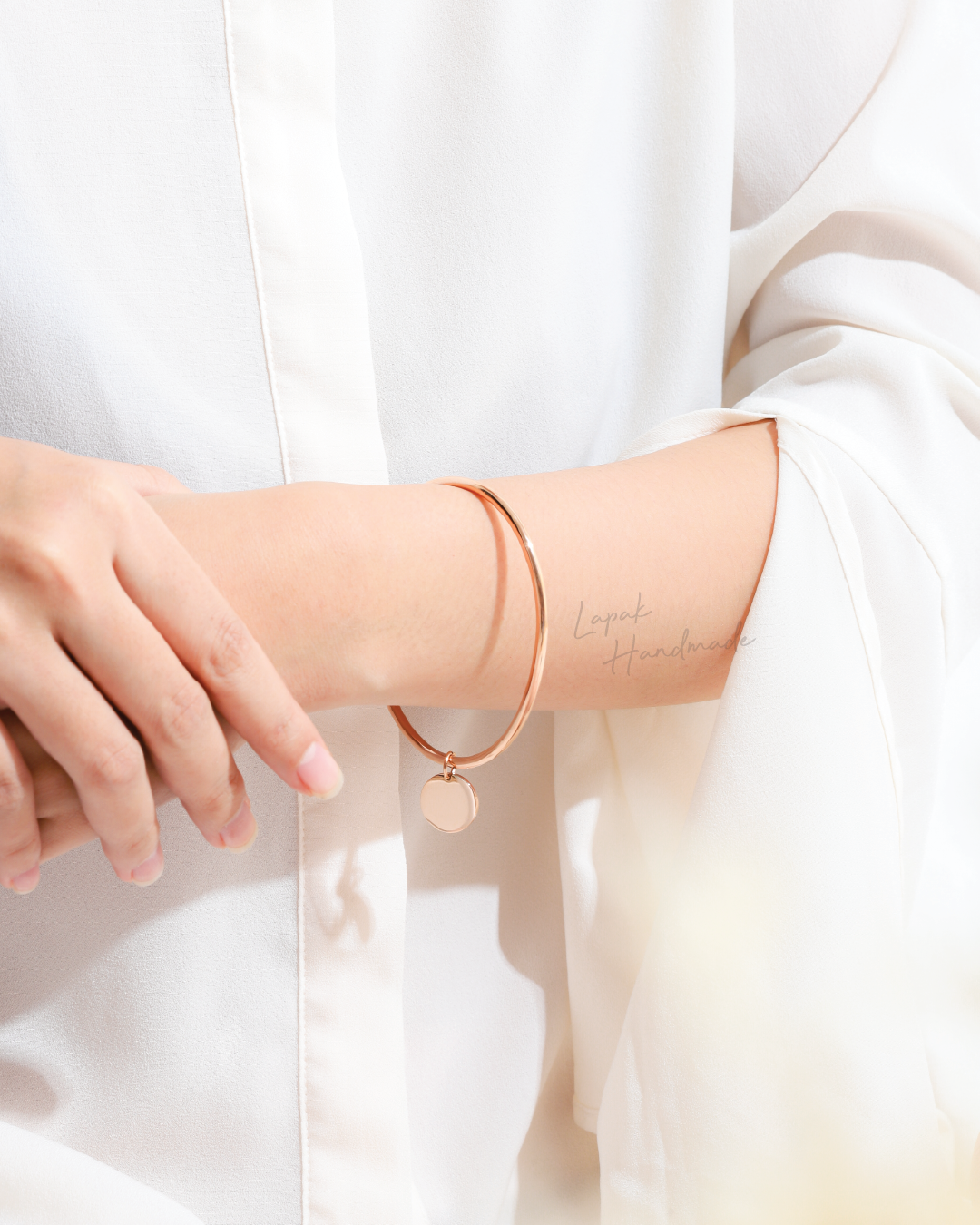 Coin Bangle in Rosegold