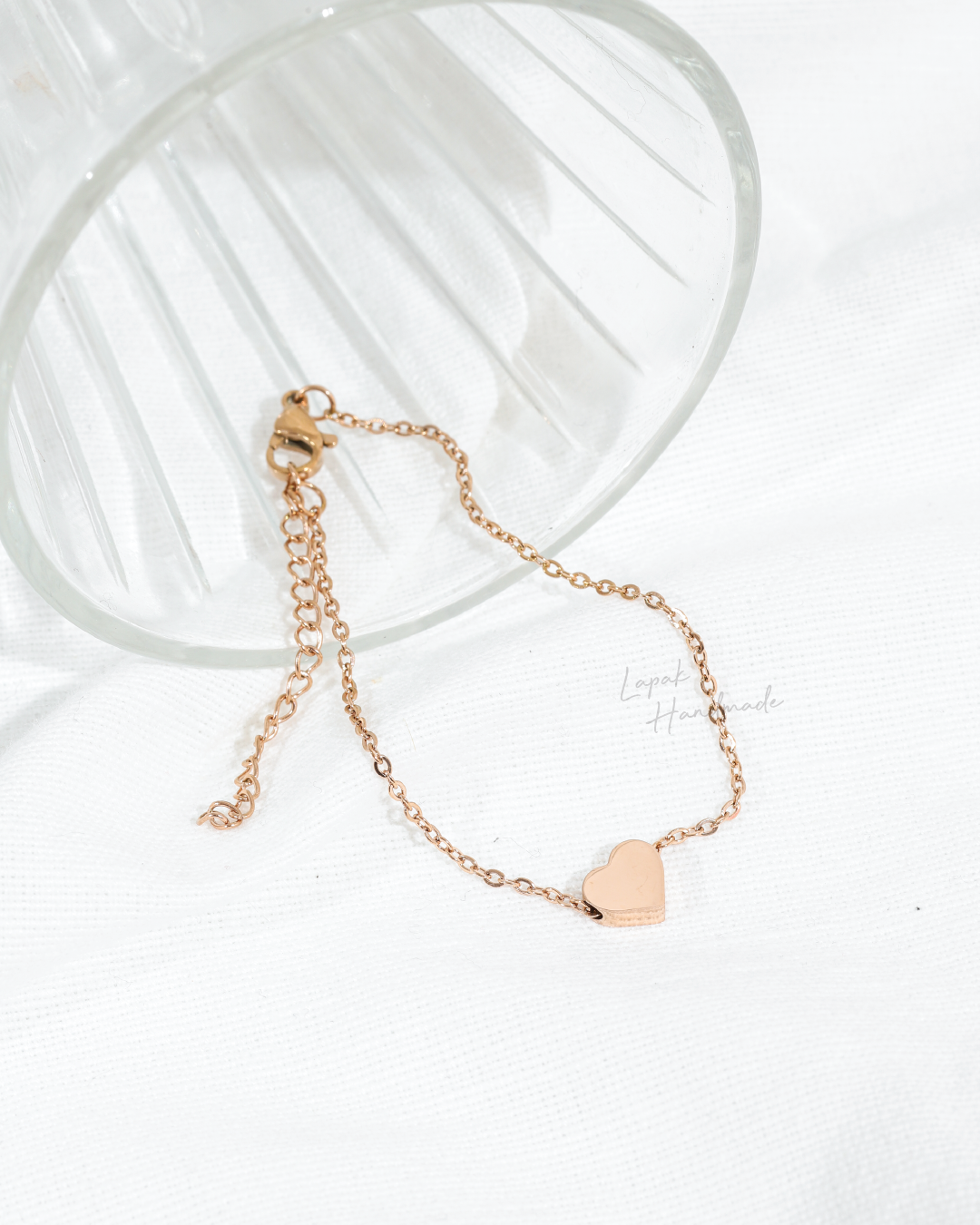 Mini Heart Bracelet in Rosegold