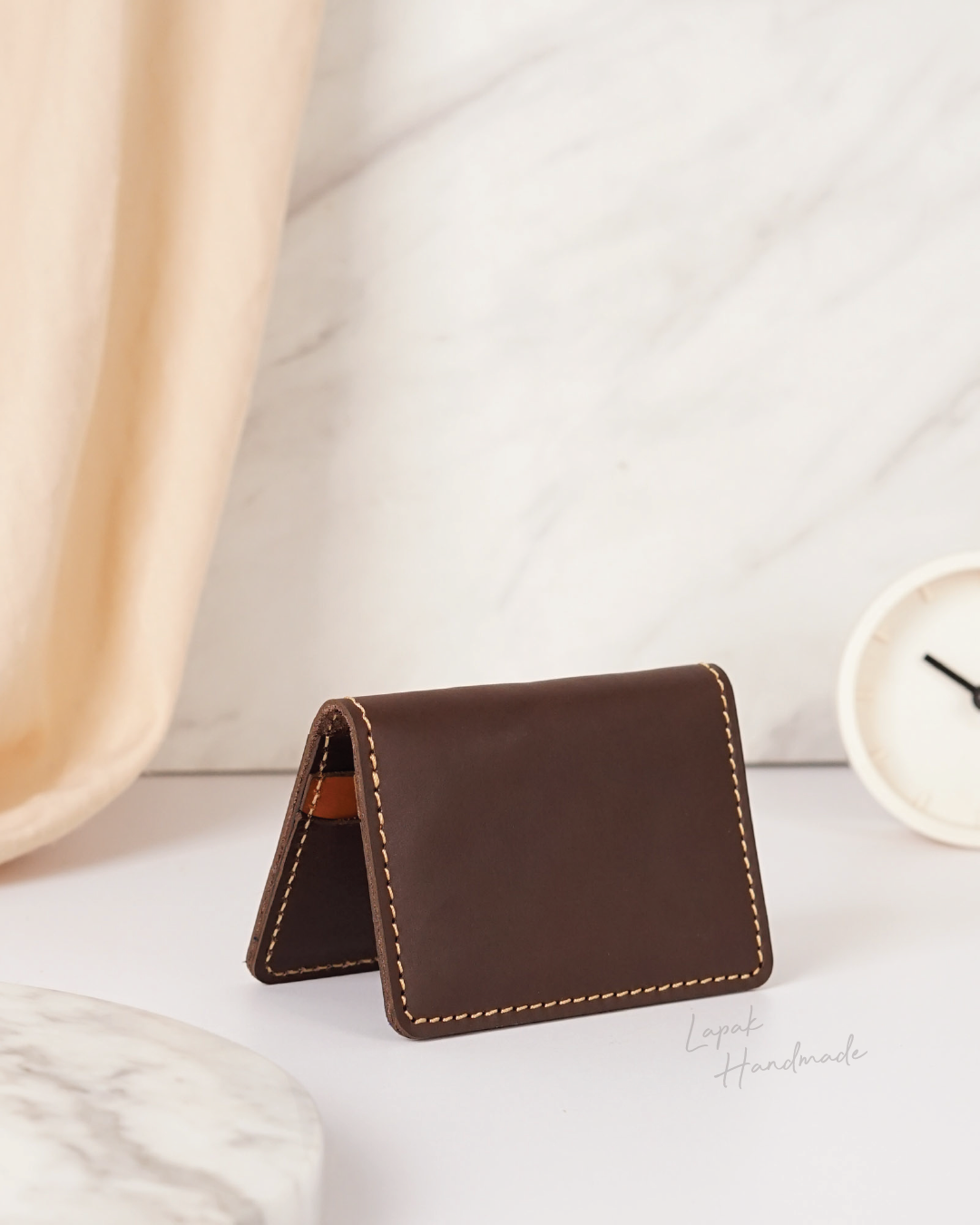 Pocket Card Holder in Brown