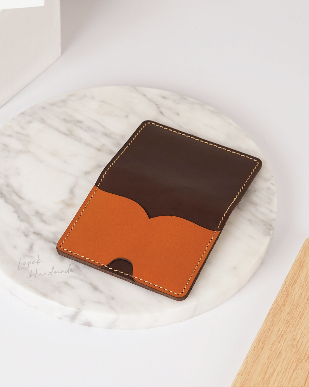 Pocket Card Holder in Brown