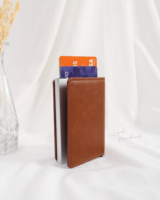 Slim Card Holder in Brown